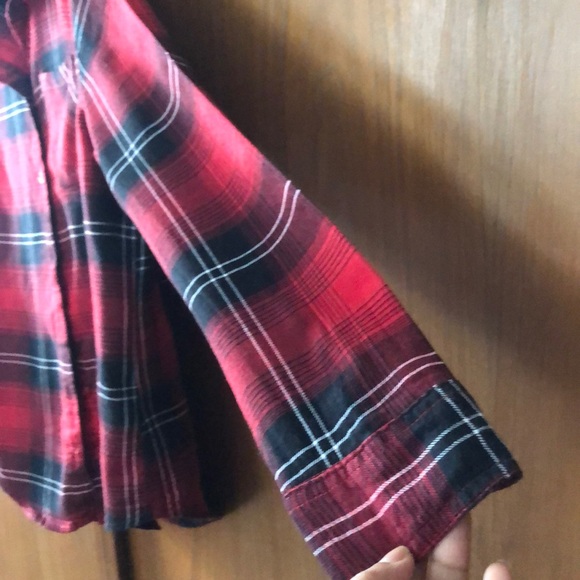 Girls’ Justice plaid button down - Picture 3 of 5